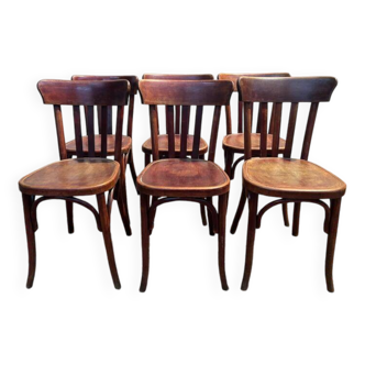 Série de 6 chaises bistrot Fischel
