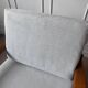 Scandinavian armchair in white fabric