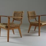 Pair of bridge armchairs Vibo, 1950s France