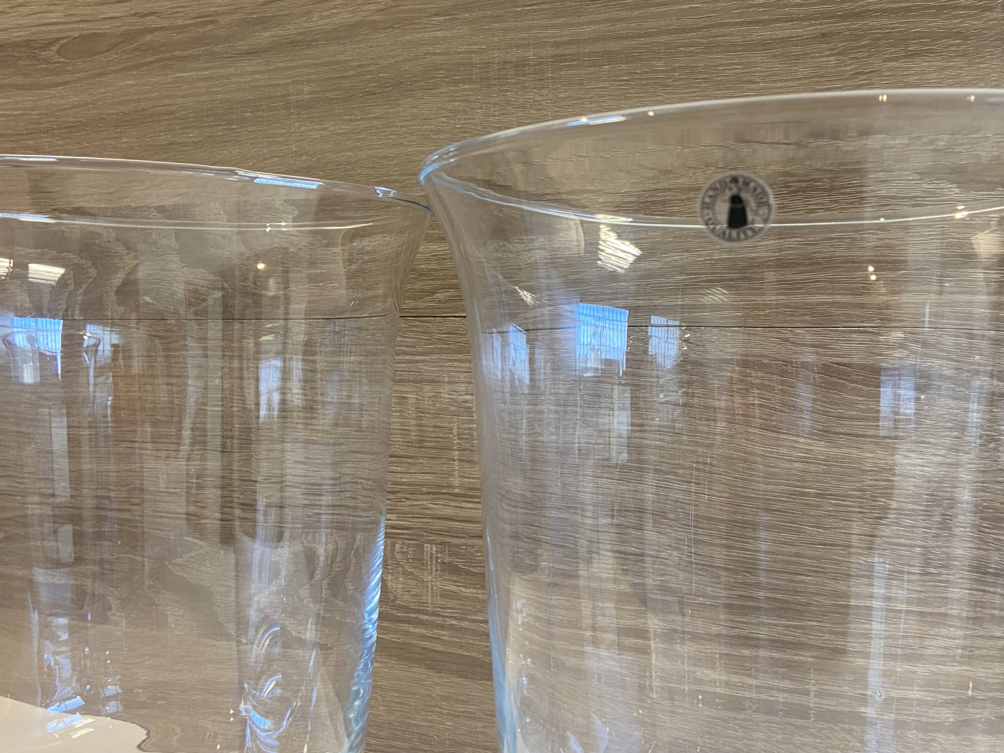 Duo of New Vases Tealight Holders in Crystal Glass Decorative Art Design