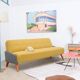 1950s streamline design sofa bed – Light yellow & grey mottled