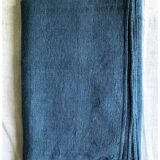 Aqua Blue Hemp Vintage Tablecloth