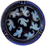 Alsace salt-salt circular ashtray with stylized vegetal decoration