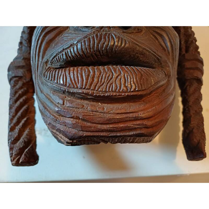 African wooden mask from Ivory Coast, Baoulé