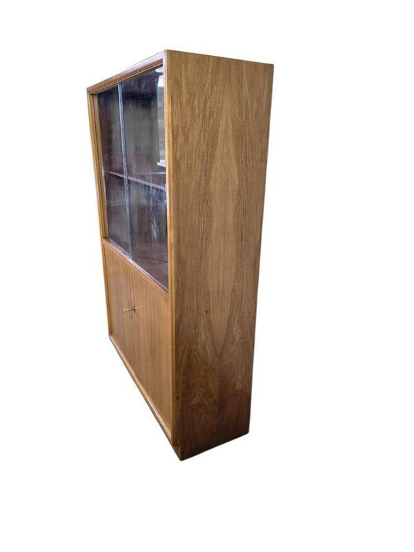 Vitrine/bibliothèque/bibliothèque vintage en bois