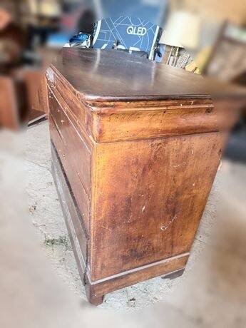 Antique Louis-Philippe style chest of drawers in wood – 4 drawers – approx. L125 x D60 x H100 cm