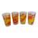 Verres vintage décorated with orange and yellow lemon fruits, Italy.