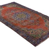 One-of-a-kind turkish handwoven vintage rug - rustic vintage charm 308x 174 cm