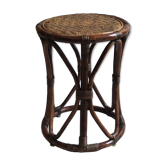 Tabouret en rotin et osier