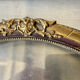 Antique Wooden gilded colored Oval  Picture Frame with glass