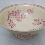 Salad bowl on foot in iron earth of Gien model Pink hawthorn