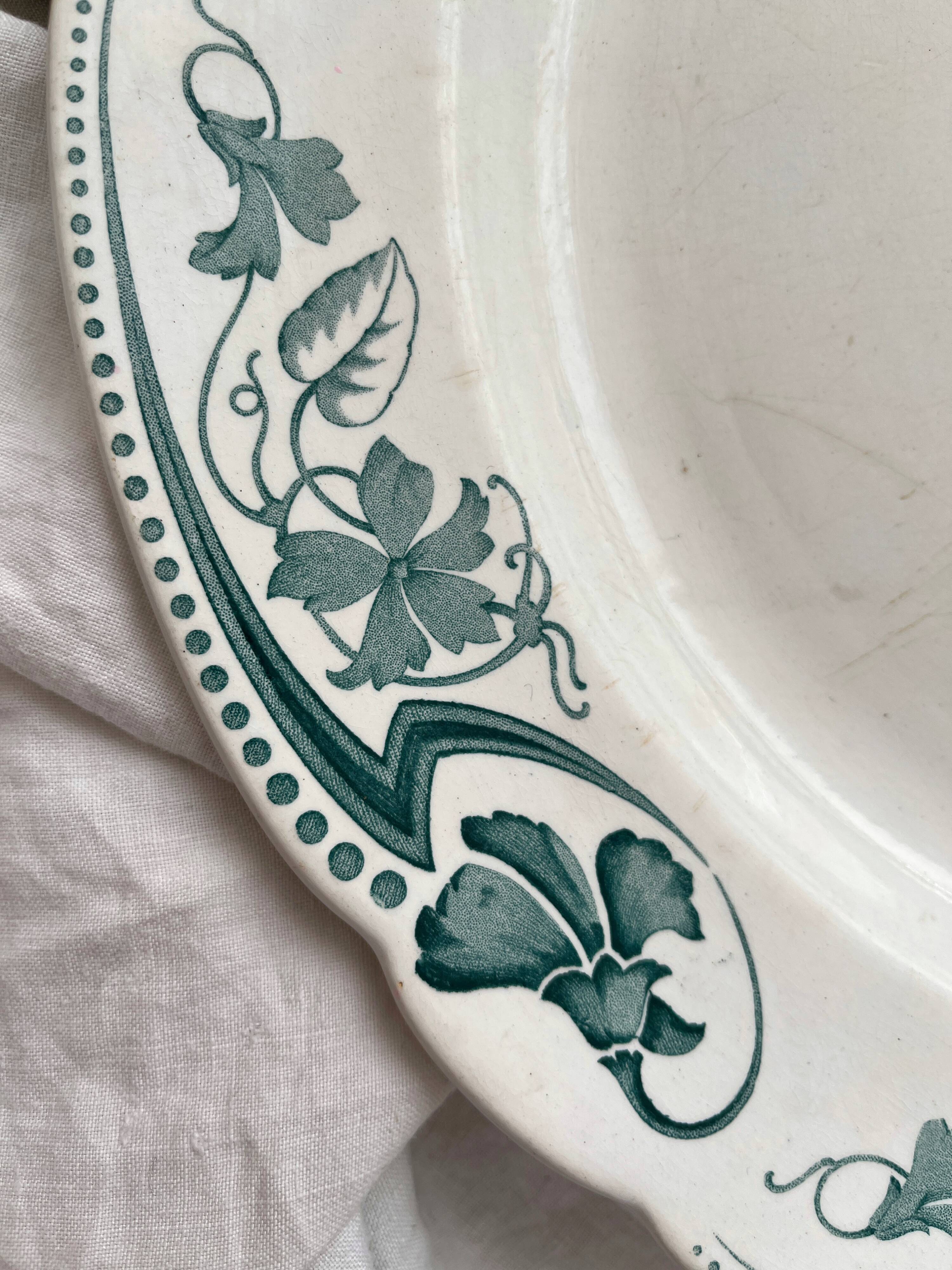 Round ironstone dish "Lucy" KG Lunéville circa 1900