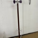 Industrial coat rack in chrome metal