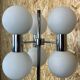 60s 70s lamp light floor lamp metal glass space age design