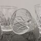 Set of 4 digestive glasses in vintage shell chiseled crystal