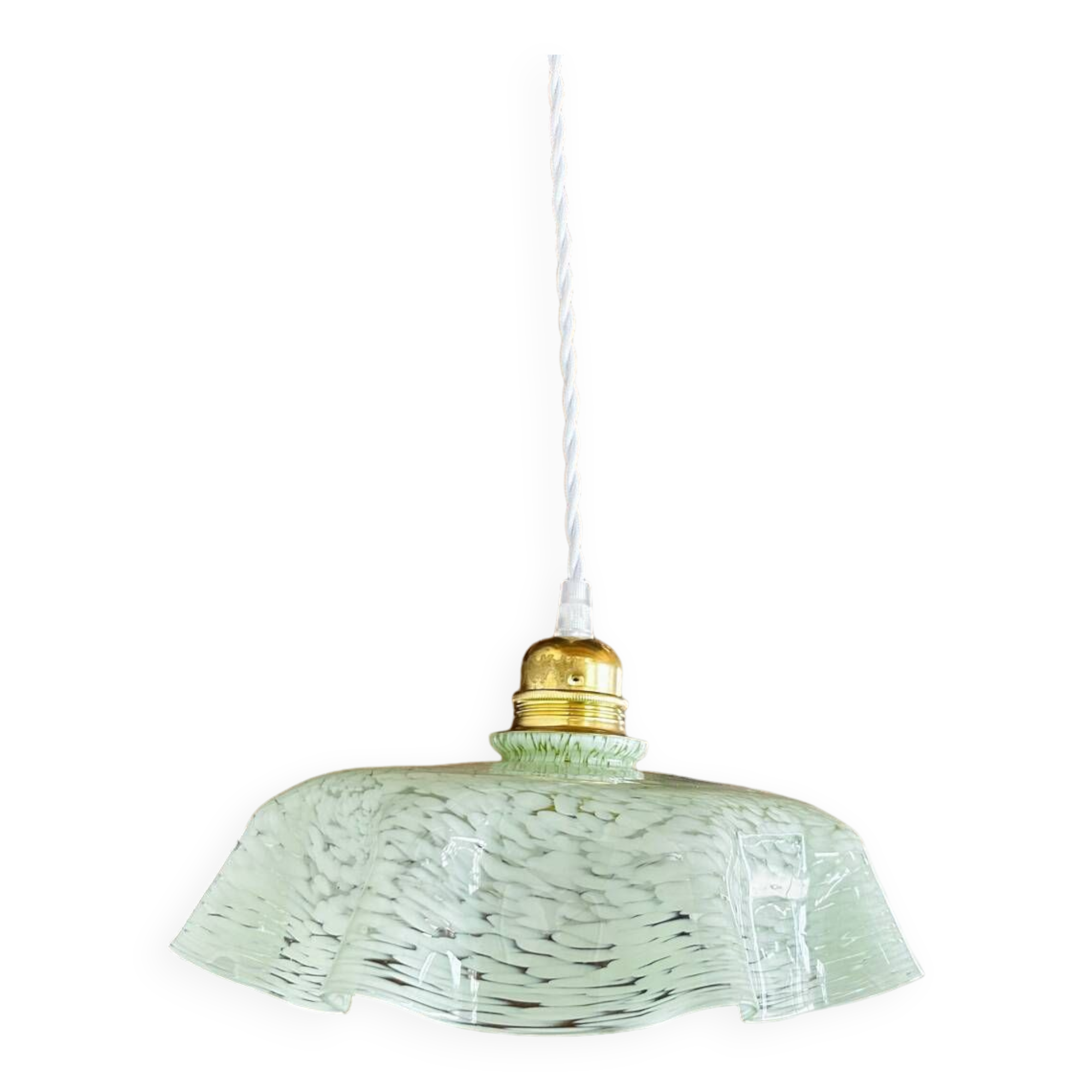 Suspension opaline vintage