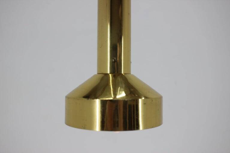 Set of three design small brass midcentury pendants, 1970s