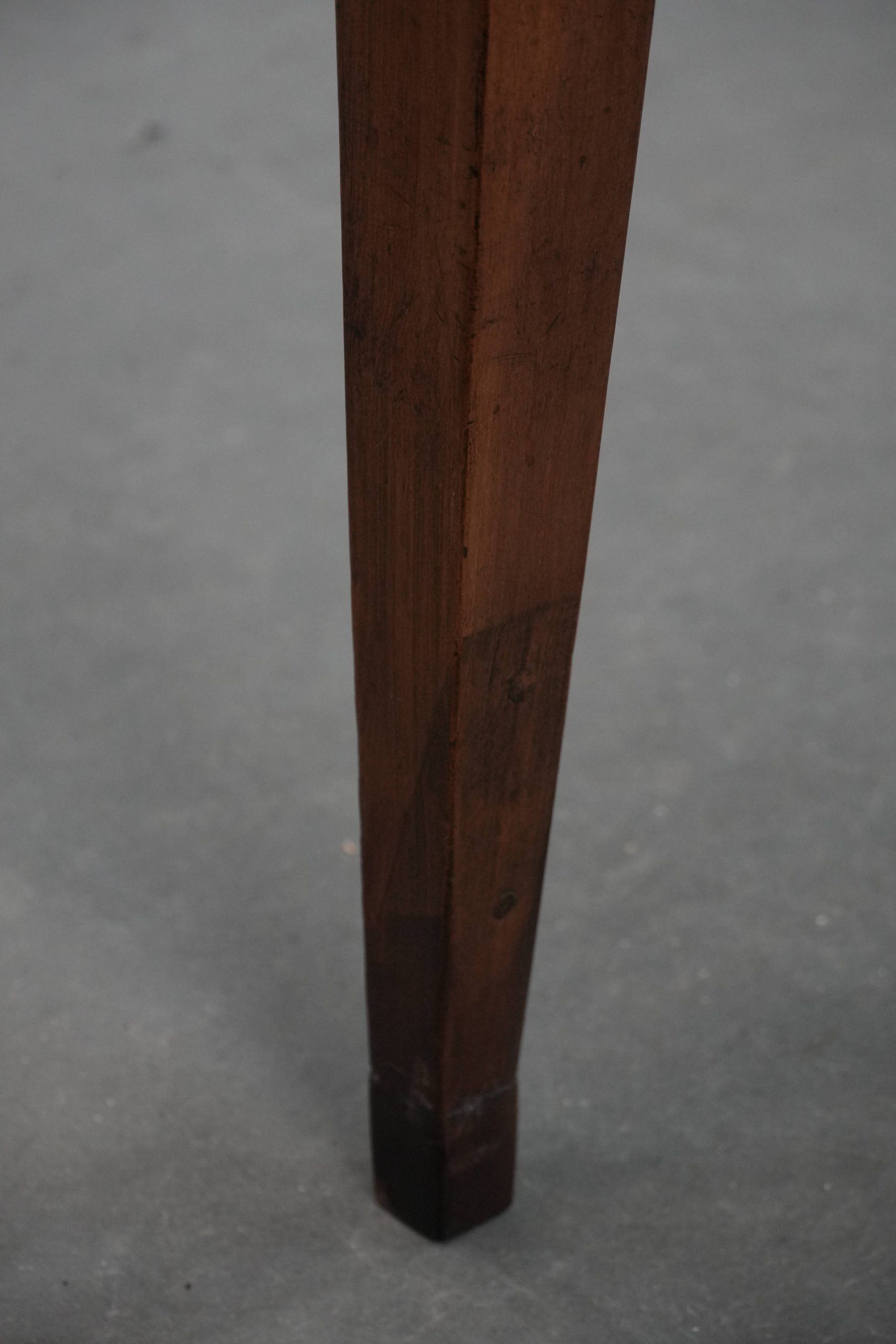 Elegant and subtle antique French dining table made of fruitwood