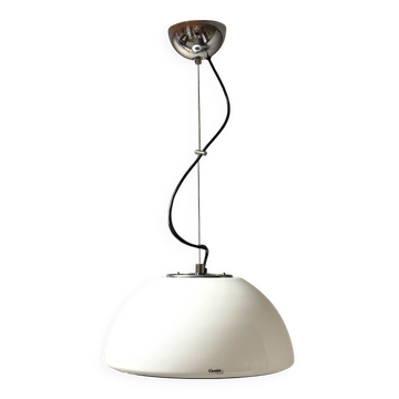 Vintage iGuzzini Hanging Lamp in White Acrylic Model 3072, 1970s