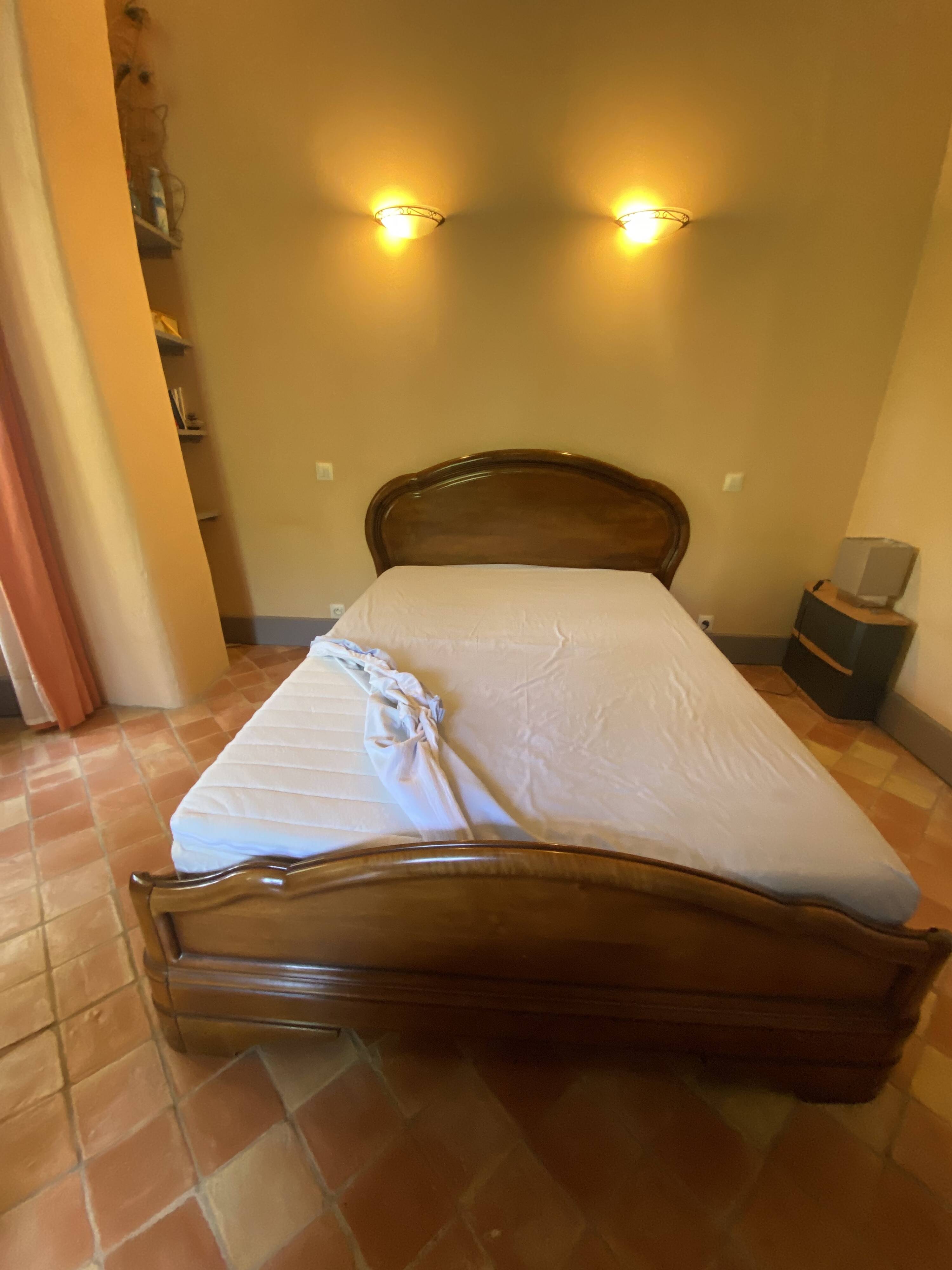 Solid cherry wood bed