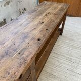 XL central island workbench oak