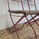 Set of 4 folding chairs for old bistro, guinguette, brasserie