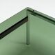 Scandinavian coffee table in metal, teak and smoked glass Denmark 1960