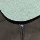 Set of 3 chairs in chrome and light green formica