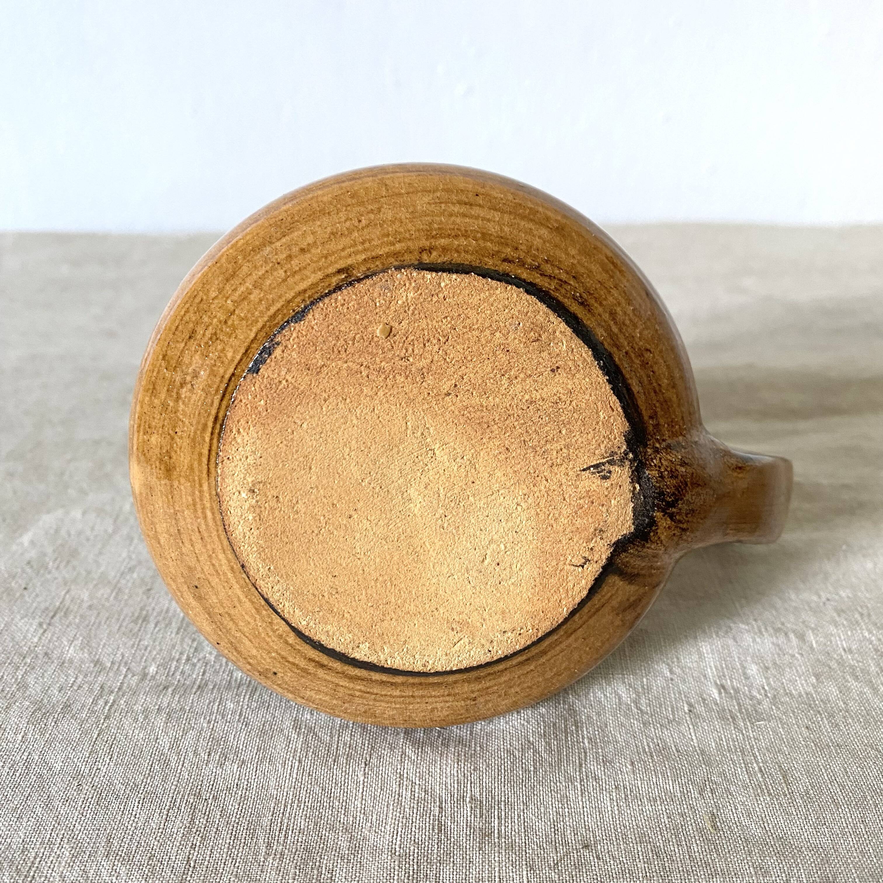 Ceramic thumb candle holder - floral decoration - Alsace