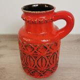 Red Vase Scheurich Vintage