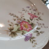 Lot of 24 flat plates in vintage porcelain