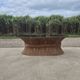 Sheaf of wheat bamboo coffee table glass top 1970s McGuire