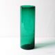 Green Mid-century Glass Vase Ek with Plant Pattern / Björkshults Glasbruk