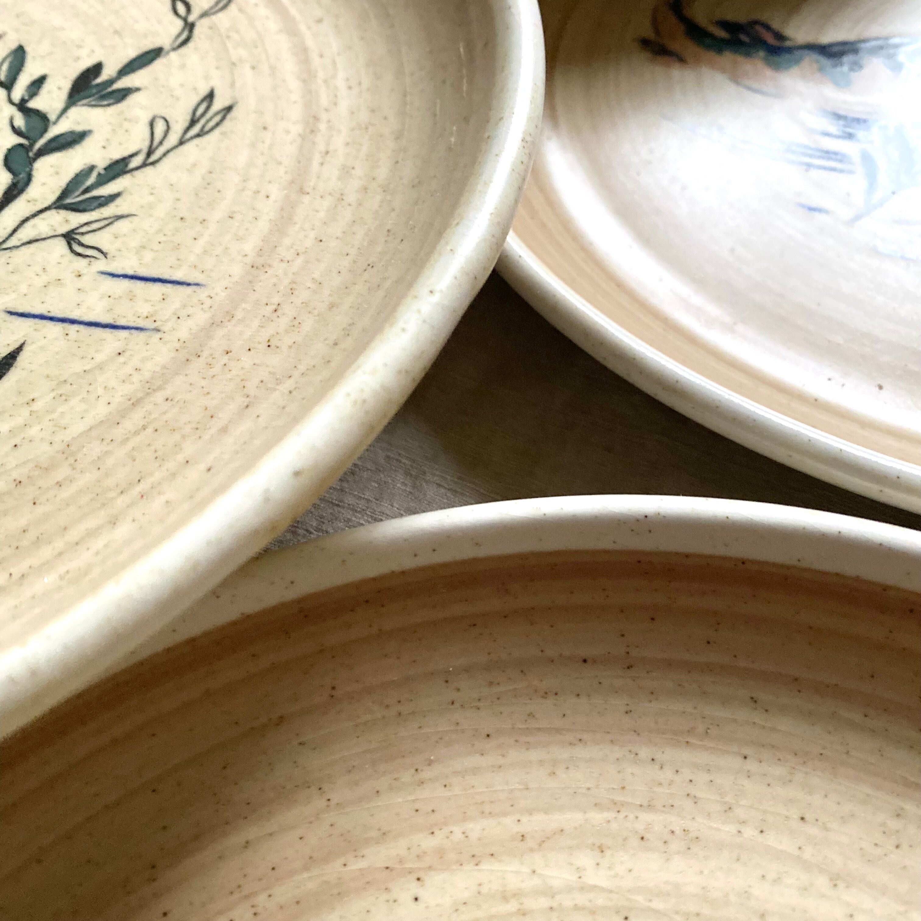 Flat plates Sarreguemines Fish Granville
