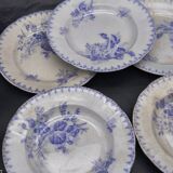 Antique lavender blue plates charm of yesteryear Flore Sarreguemines UC