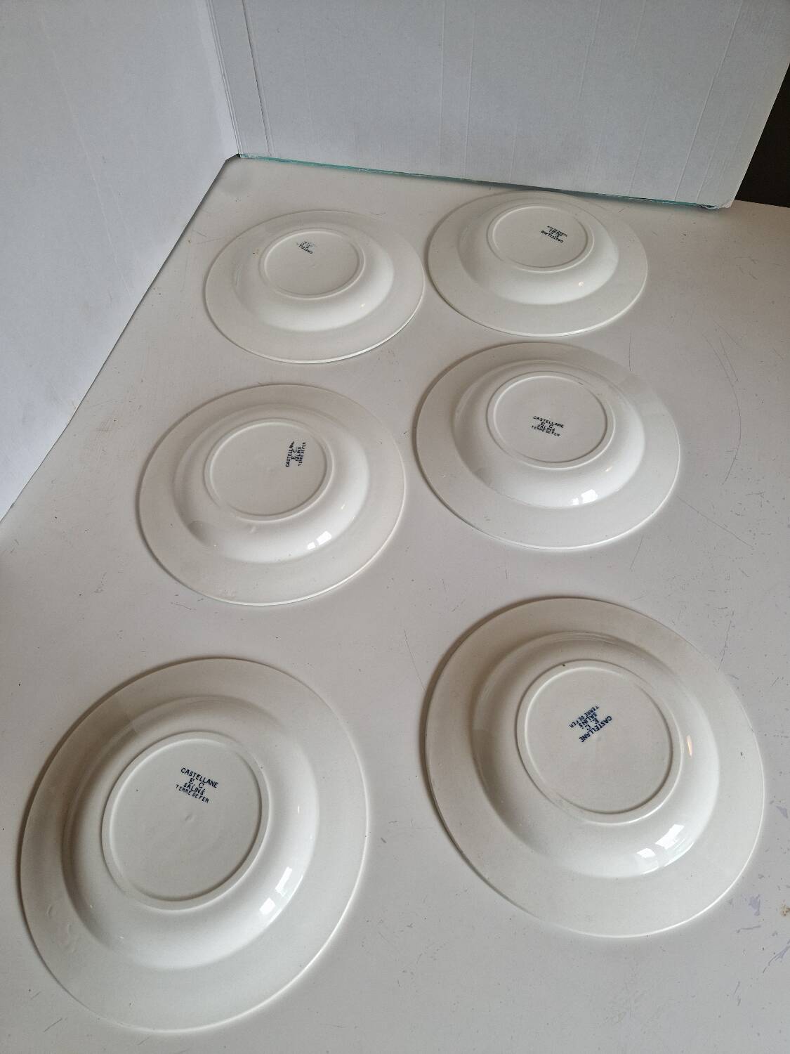 Set of 14 Terre de fer Salins plates, Castellane model
