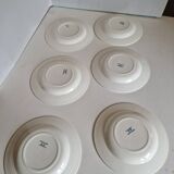 Set of 14 Terre de fer Salins plates, Castellane model