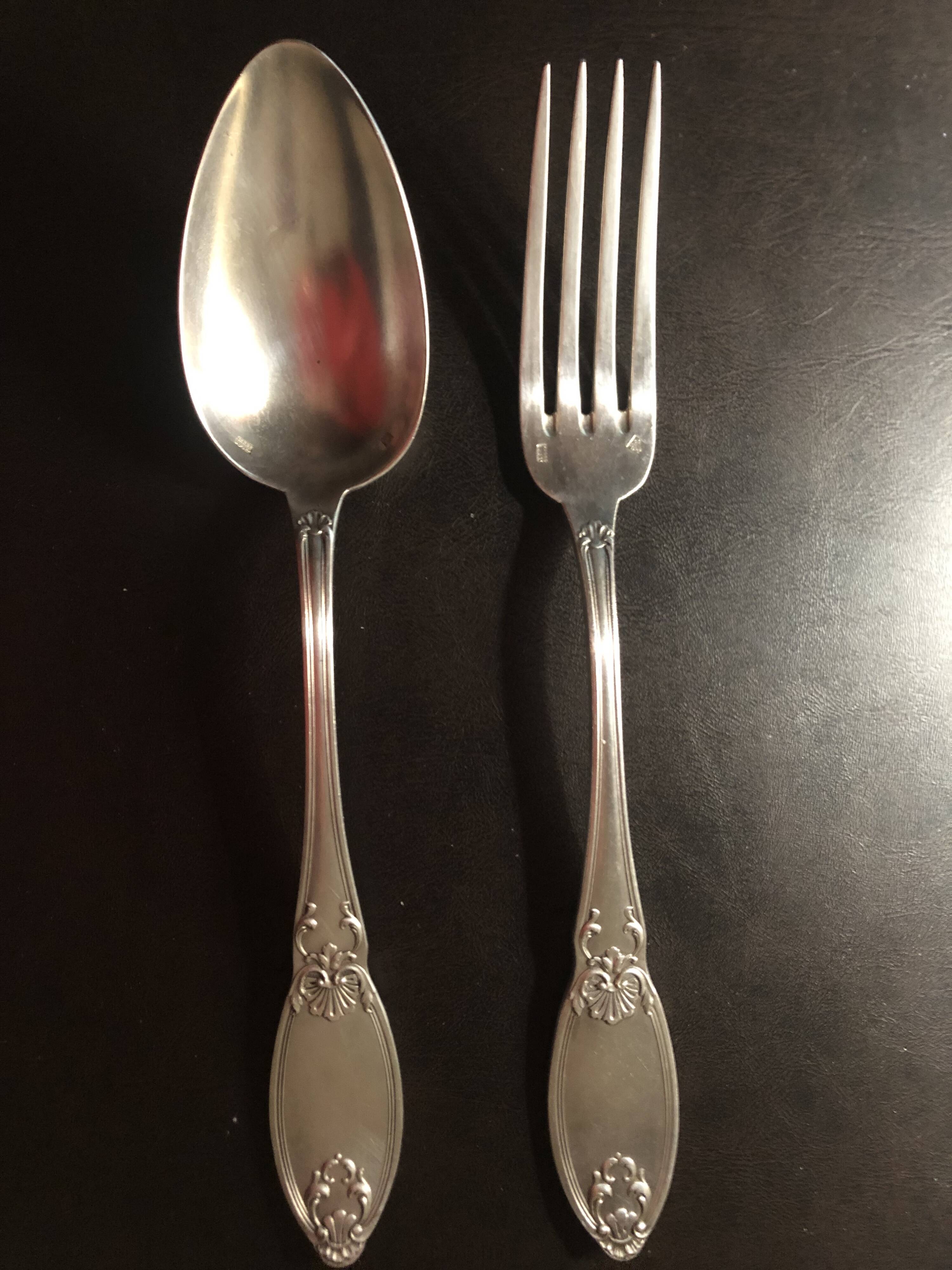 Silver-plated cutlery set Gerbe d'or