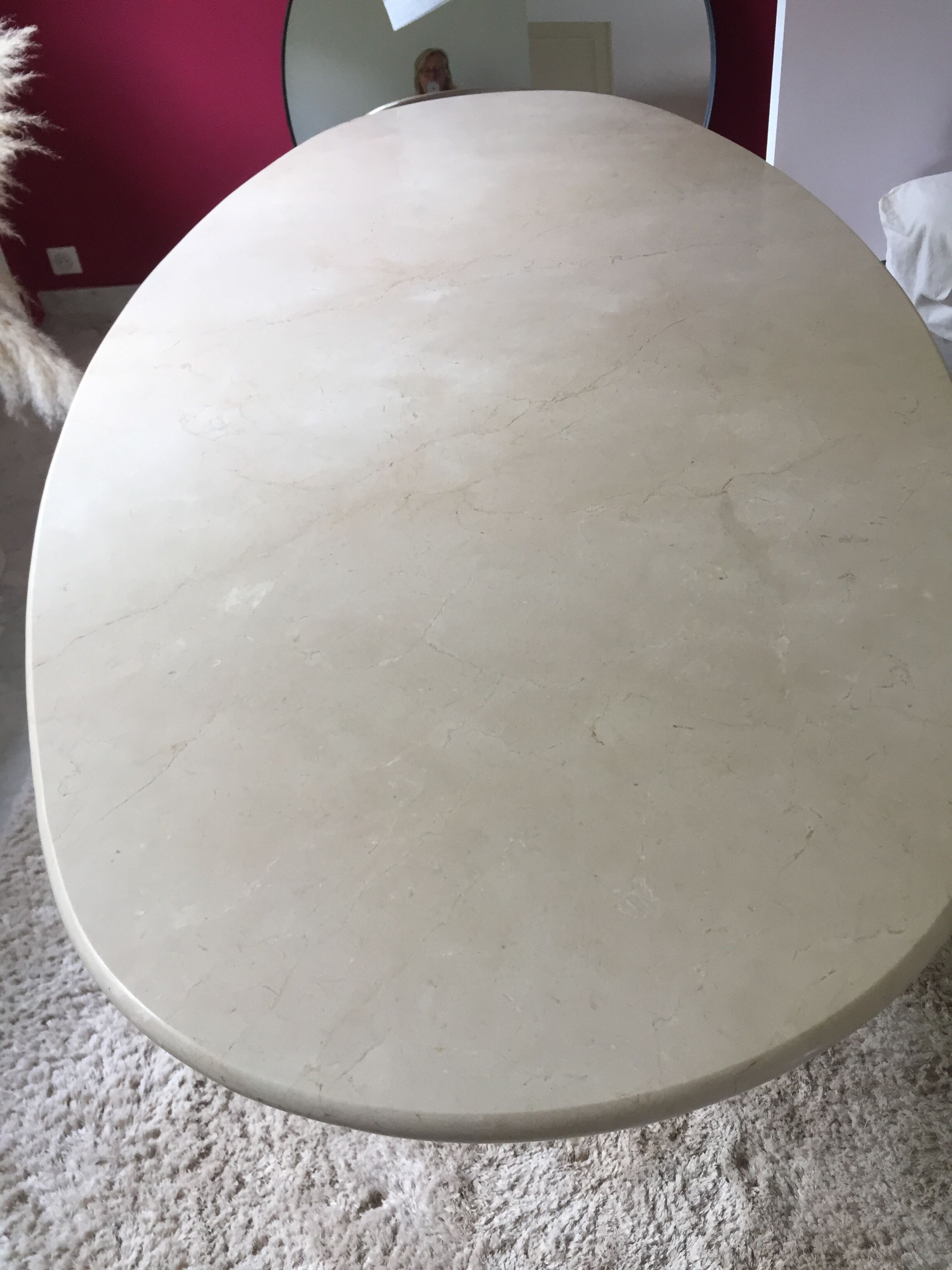 Travertine table