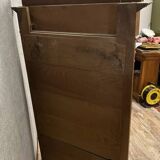 Renaissance style walnut pediment mirror circa 1850