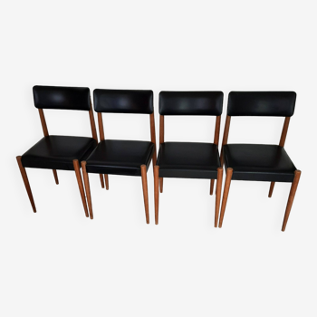 Suite de 4 chaises scandinave  années 60