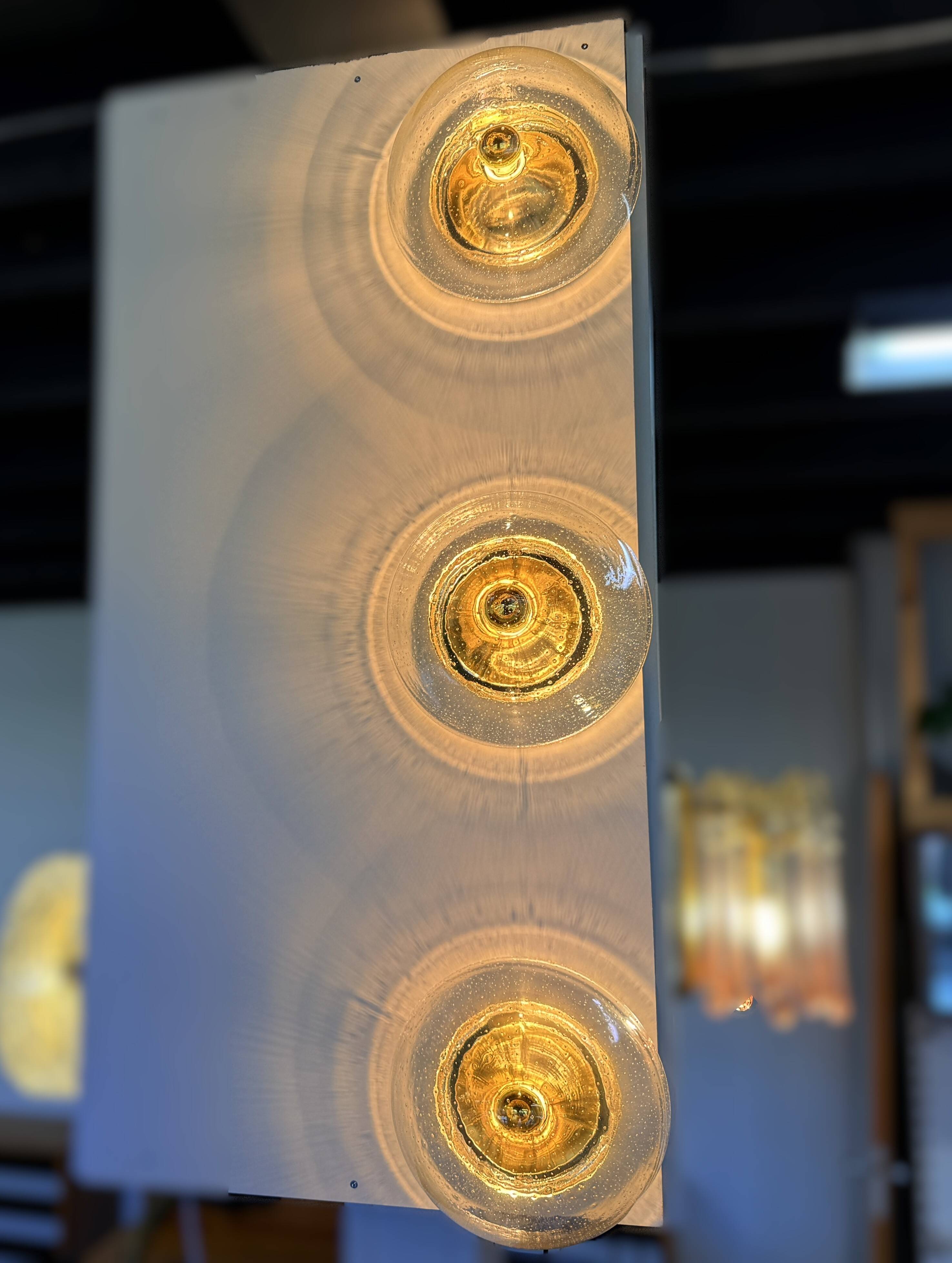 Hoffmeister bubble glass gold ceiling or wall lamp