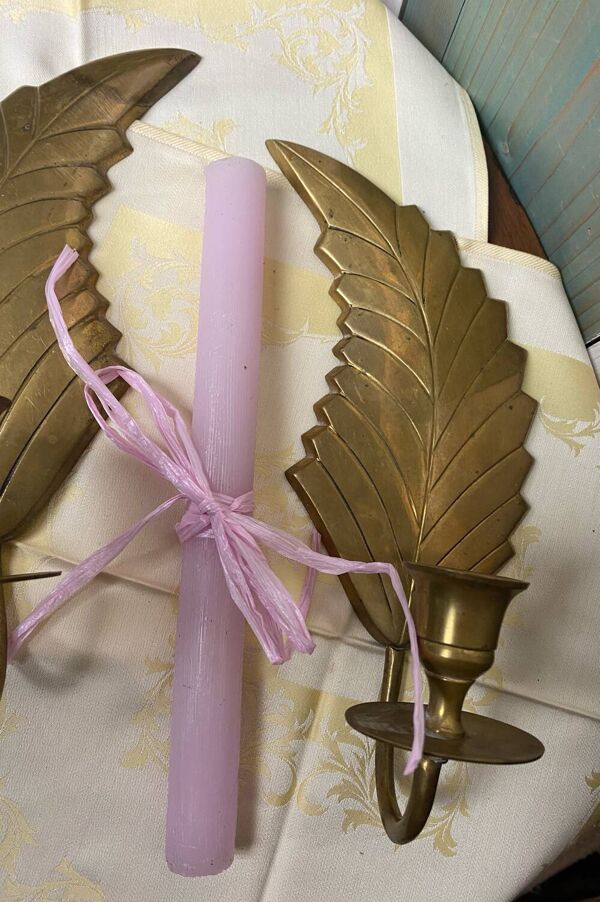 Paire d’appliques anciennes en bronze /laiton