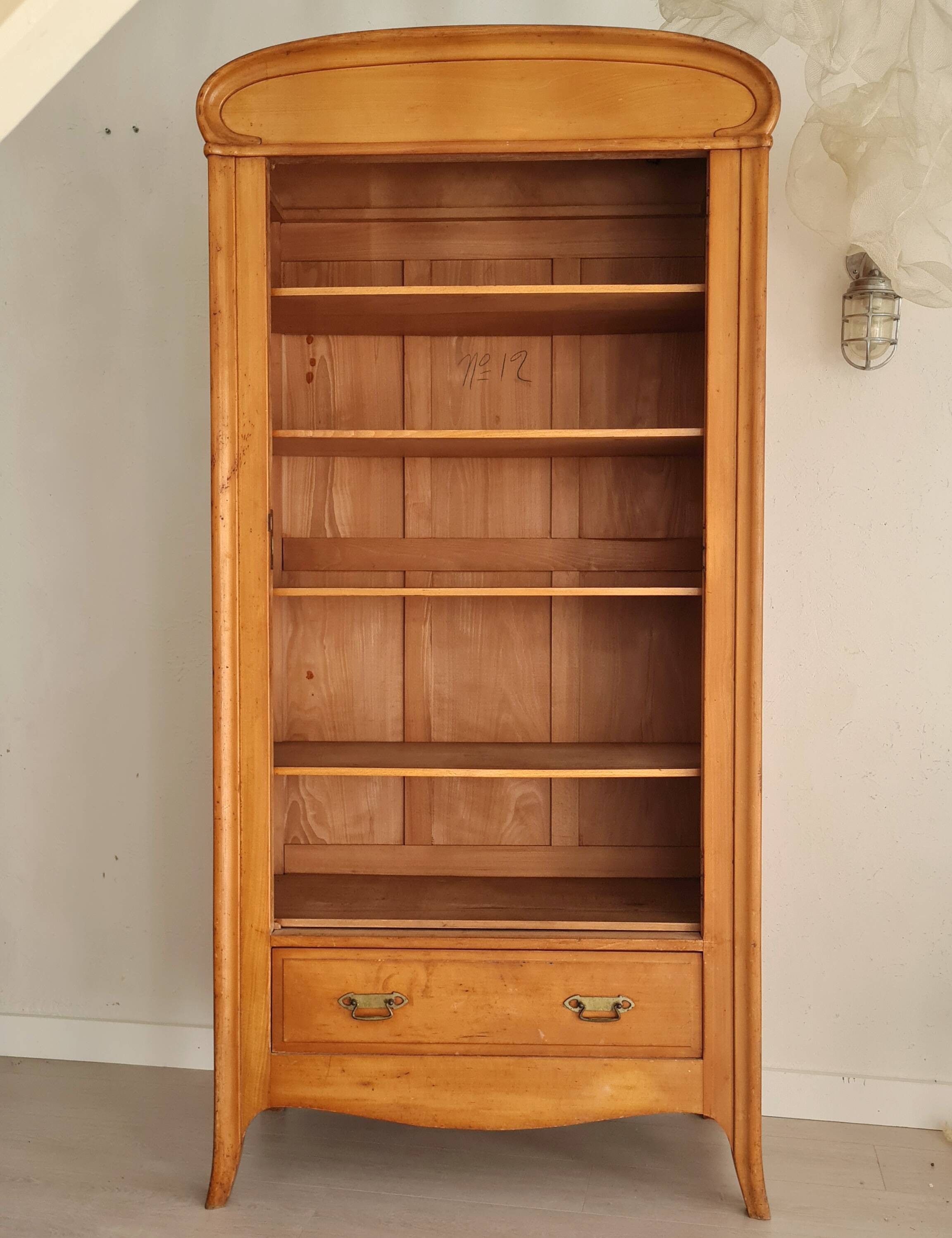 Art Nouveau bookcase hosiery cupboard