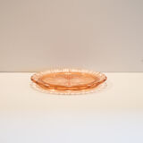 Plat en verre rose