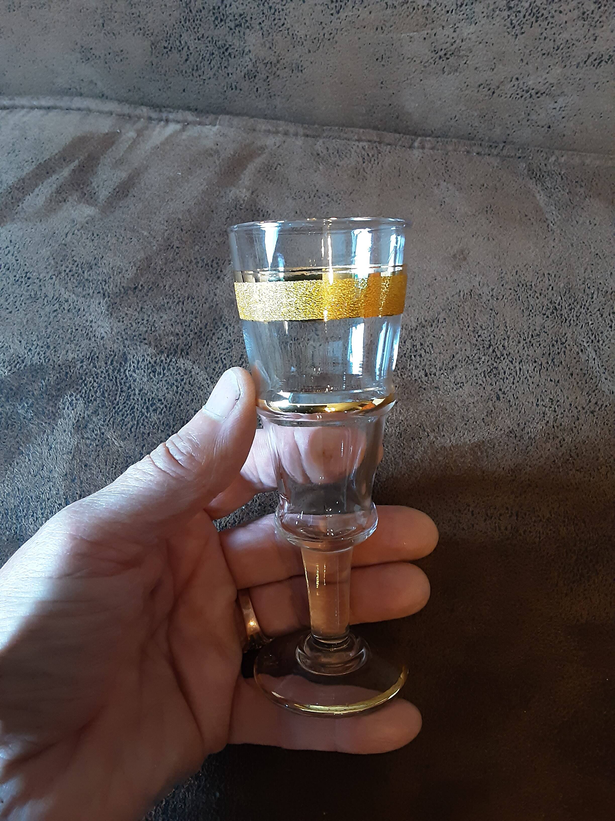 Set of 5 vintage digestive glasses