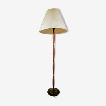 Lamp lamp lamp wood brass rhodoid scandinavian design vintage 50 s