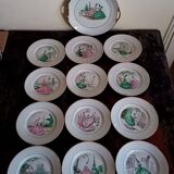 Gaston Le Beuze for ROBJ - 12 plates and 1 course - walk in Paris - faience