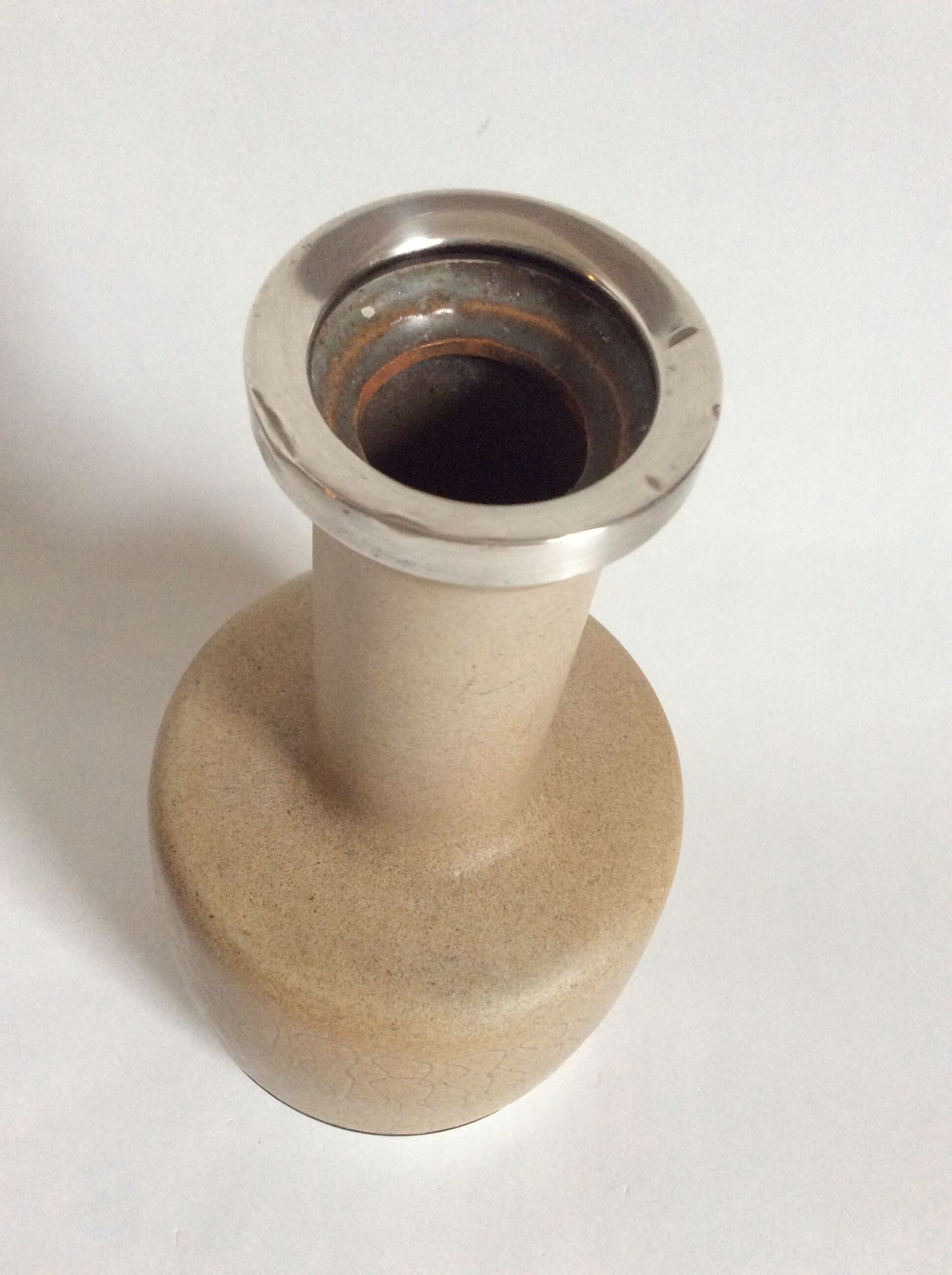 Ceramic vase and money Scandinavian style