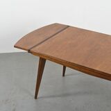 Mahogany extending table by A. Sornay, France 1950